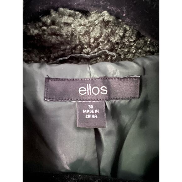 Teddy Coat Forest Green Ellos Womens Plus Size Double Breasted 3X - Picture 6 of 8